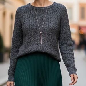 Ann Taylor LOFT Charcoal Crew Neck Sweater – Women’s Size S